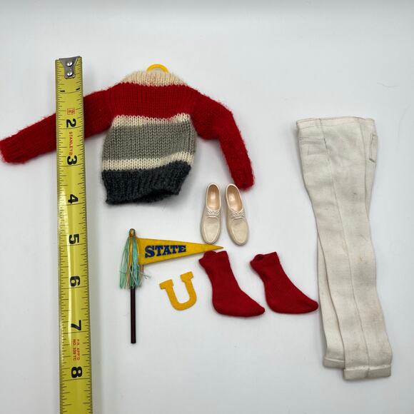 Vintage KEN #770 CAMPUS HERO Complete Japan TM NM Wool 60s Barbie School Outfit - Picture 10 of 11